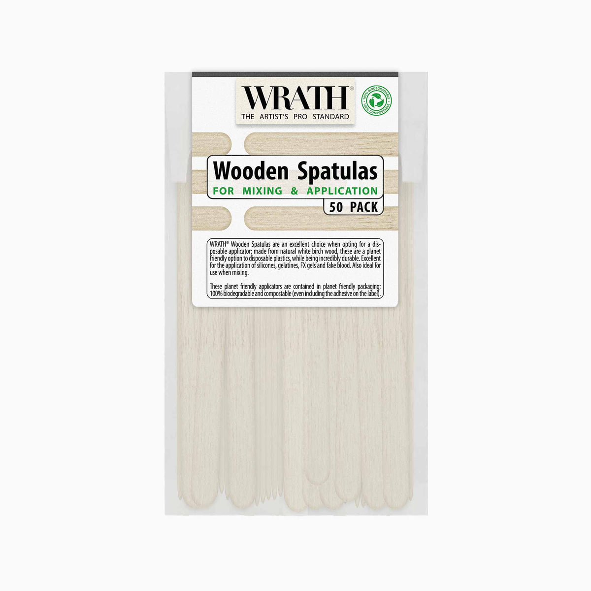 WRATH Wooden Spatulas - Biodegradable