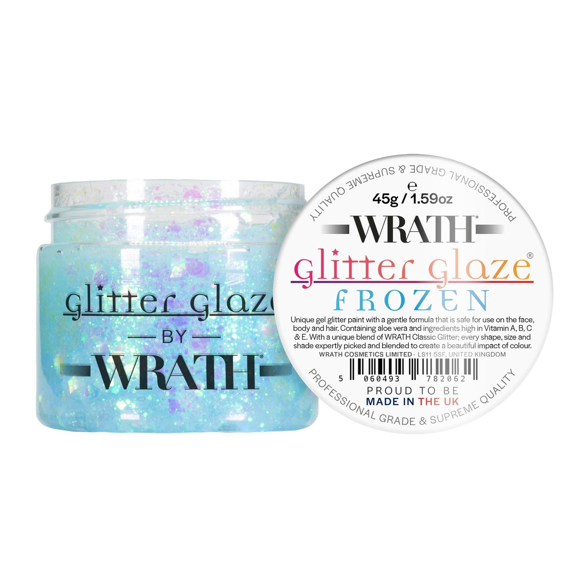 WRATH Glitter Glaze® - Glitzergelfarbe für Gesicht, Körper und Haare