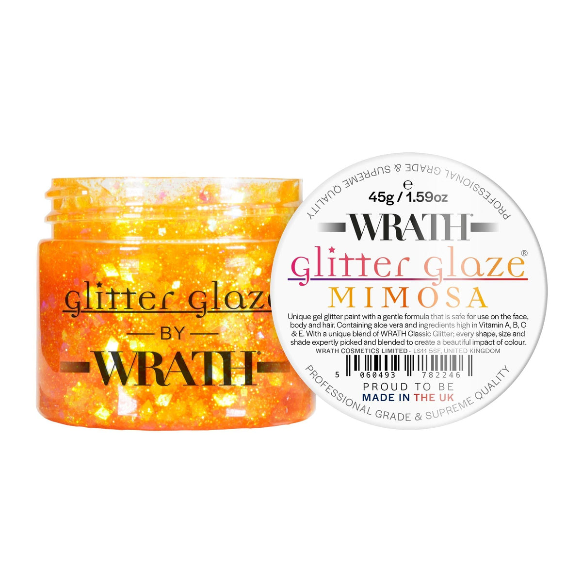 WRATH Glitter Glaze® - Glitzergelfarbe für Gesicht, Körper und Haare